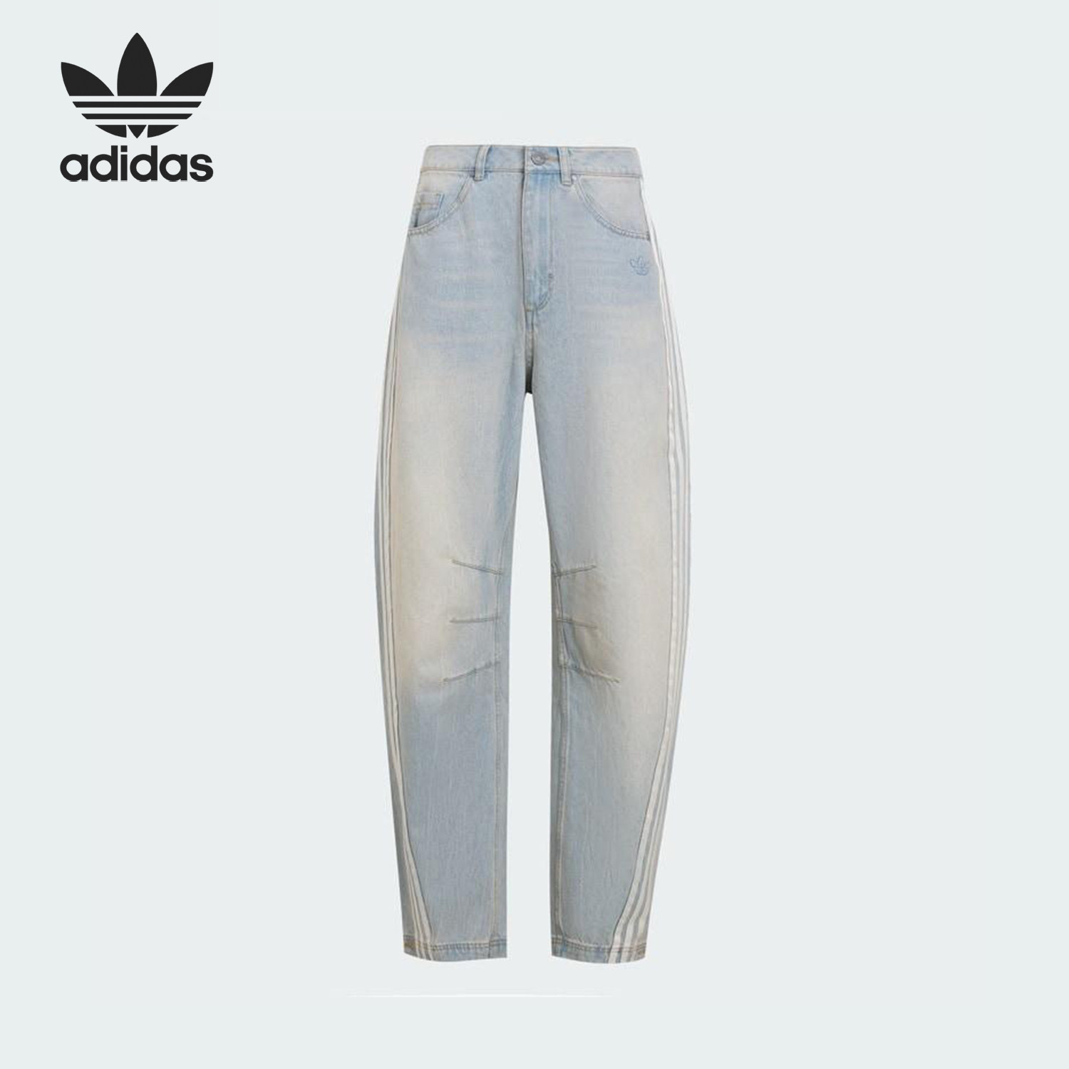 Adidas/阿迪达斯正品三叶草女士经典牛仔运动弯刀裤KG0200,运动服/休闲服装,运动长裤,淘宝优惠券,粉丝福利购,淘宝优惠卷