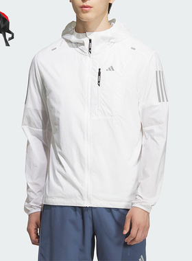 Adidas/阿迪达斯正品RN DWR JKT M男士防晒梭织跑步外套KH3755
