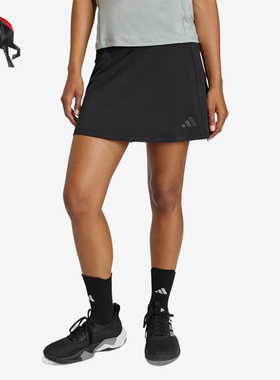 Adidas/阿迪达斯正品Optime新款女黑色经典训练清爽短裙KS2567