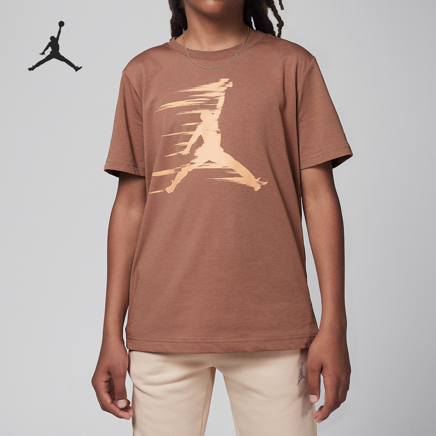 Nike/耐克正品JORDAN大童柔软透气休闲运动短袖T恤HQ7121-258
