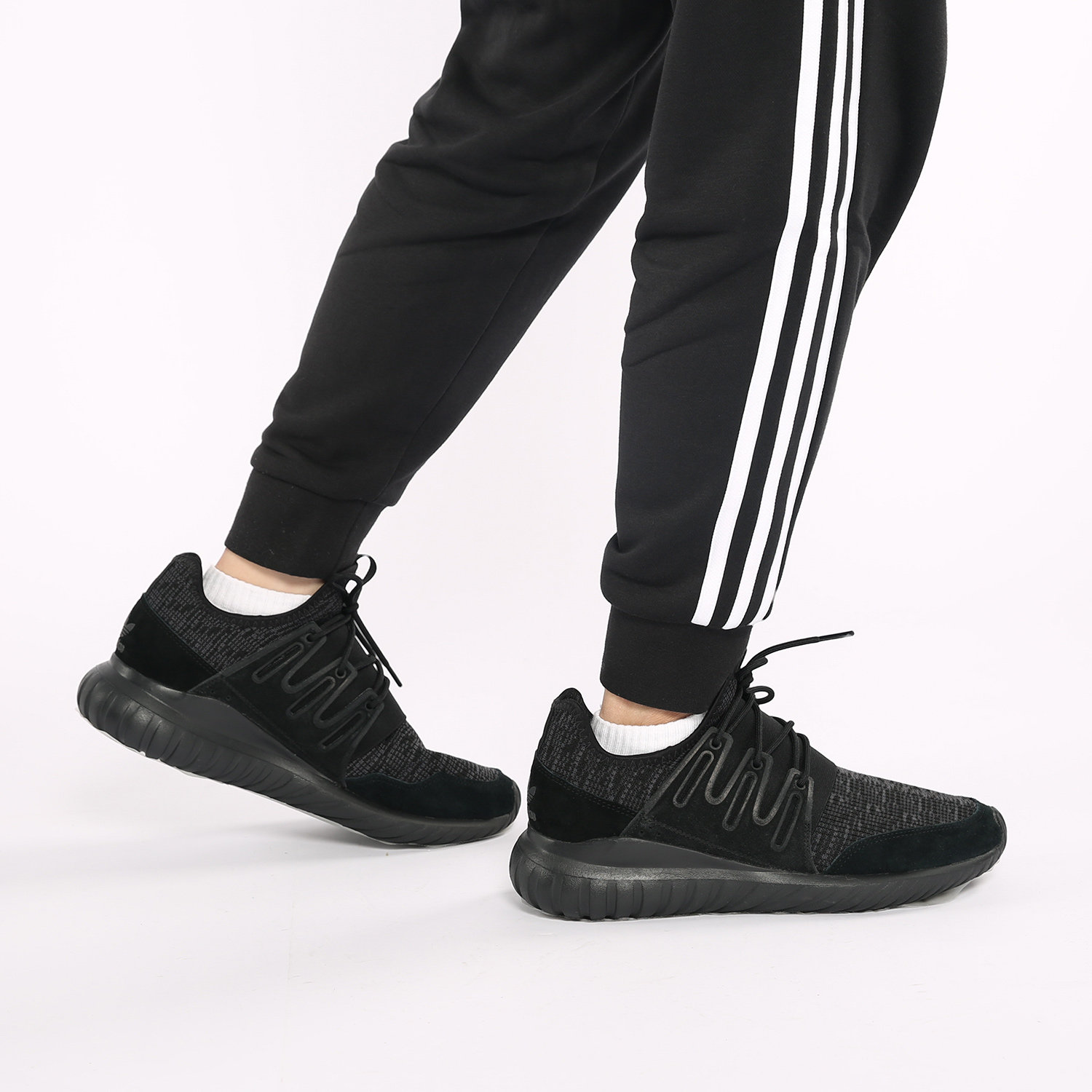 Adidas/阿迪达斯正品男鞋TUBULAR三叶草小全黑休闲鞋CQ1412