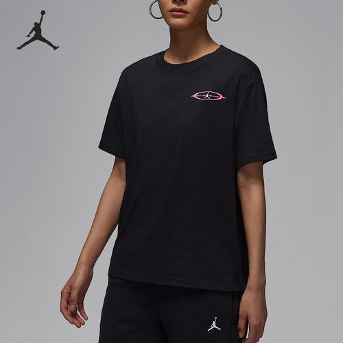 Nike/耐克正品Jordan Brooklyn女士复古印花休闲短袖HV0195-010
