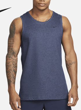 Nike/耐克正品男士合身印花圆领经典运动休闲无袖T恤DV9833-451