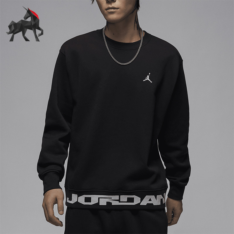 Nike/耐克正品JORDAN男士保暖圆领加绒针织卫衣FV7437-010 - 实物图