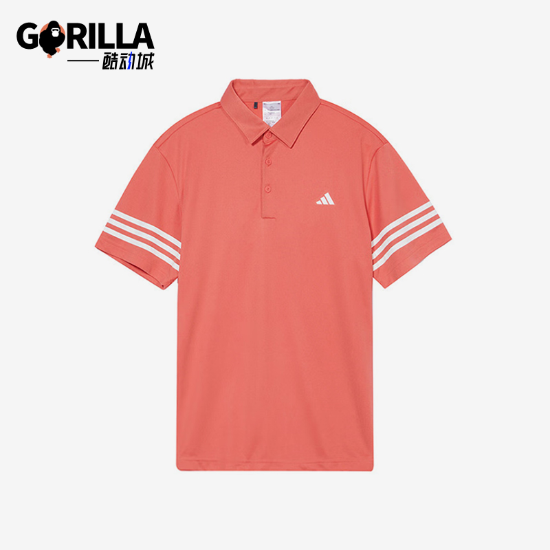 阿迪达斯男士翻领POLO衫