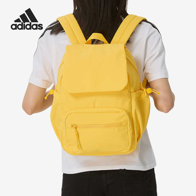 Adidas/阿迪达斯正品新款女士黄色织物休闲经典双肩背包KX9604
