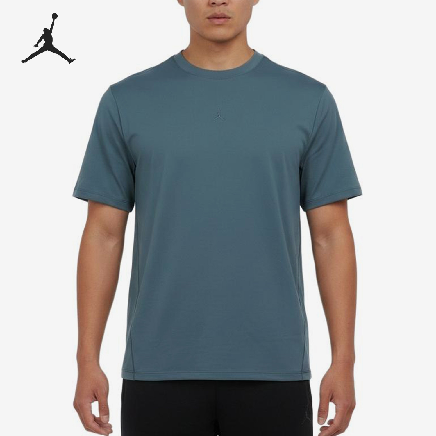 Nike/耐克正品JORDAN新款男蓝灰色速干简约经典短袖T恤HF9933-031