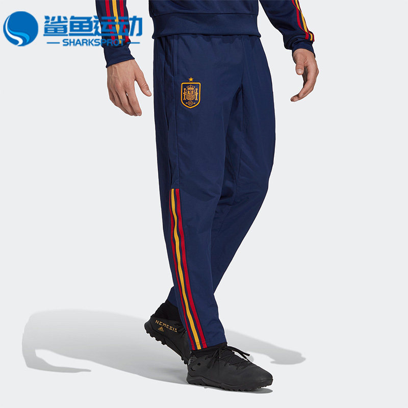 Adidas/阿迪达斯正品训练西班牙队男子秋足球休闲运动长裤 HE8817
