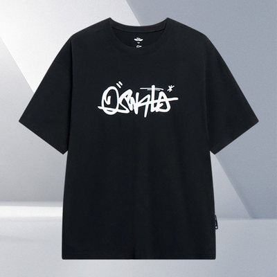 Lining/李宁正品OSWALD联名系列男子宽松短袖T恤AHST313