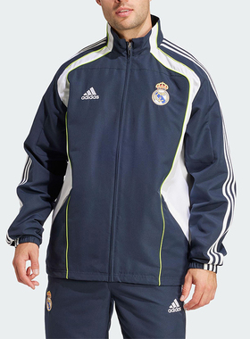 Adidas/阿迪达斯正品2025男士拼接足球经典立领训练外套JF2575