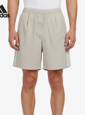Adidas/阿迪达斯正品WOVEN条纹系带中腰休闲短裤男短裤LC8853
