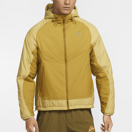 耐克男士运动拼接保暖跑步棉服