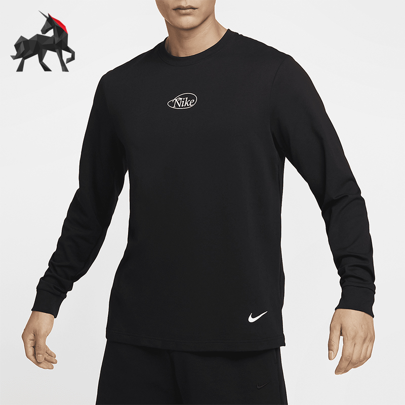 耐克男士运动训练休闲圆领长袖