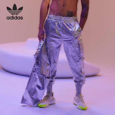 Adidas阿迪达斯正品三叶草男女拉链口袋松紧系带运动长裤HR8388