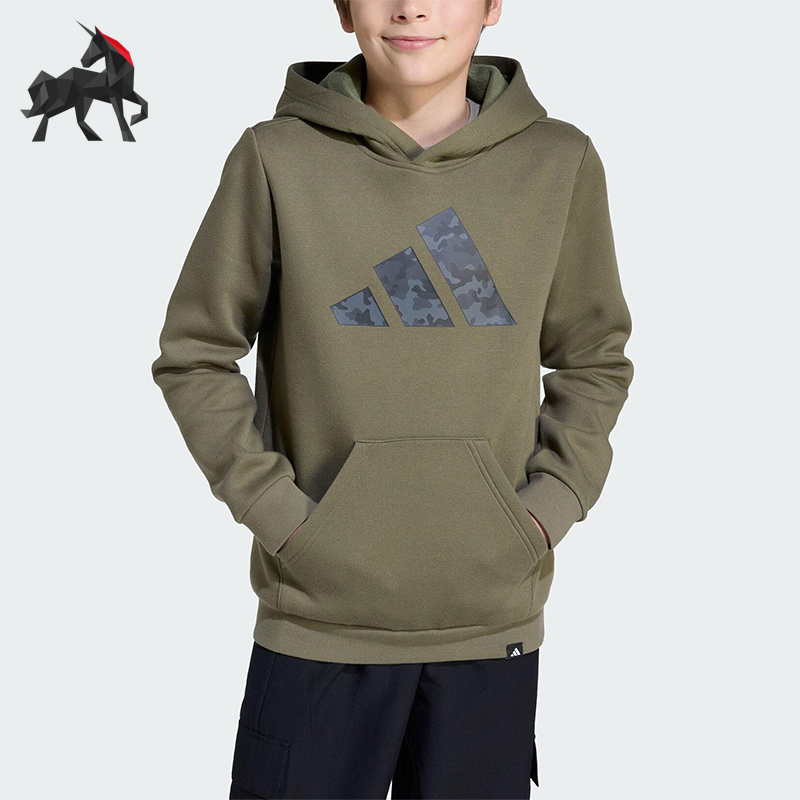 Adidas/阿迪达斯正品J CAMO HD大童休闲抓绒复古运动卫衣JV5127