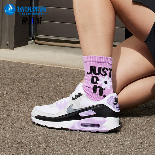Nike/耐克正品Air Max 90女士耐磨训练轻盈气垫跑步鞋DH8010-103