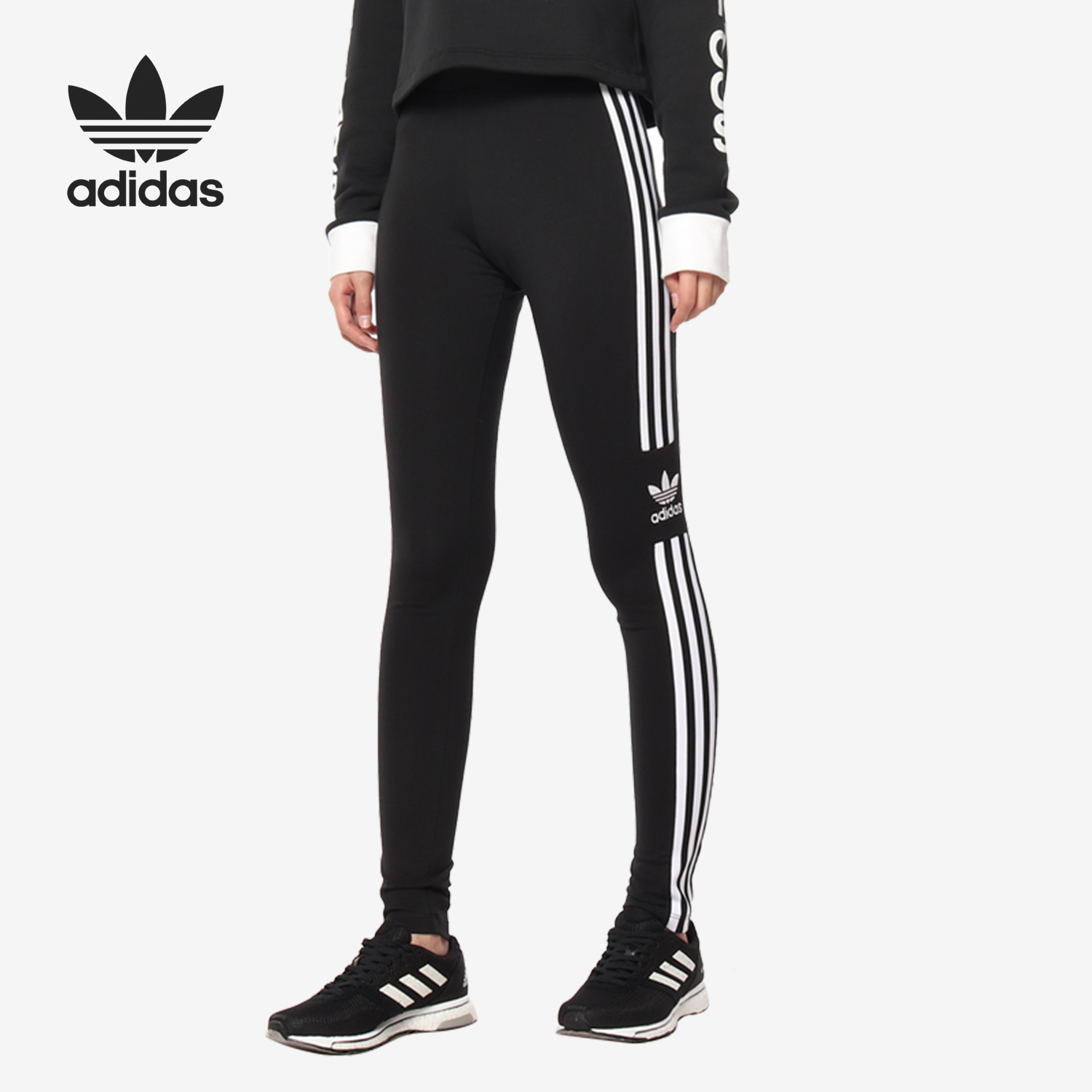 Adidas/阿迪达斯正品 TREFOIL TIGHT 女子健身运动紧身长裤DV2636 运动服/休闲服装 运动长裤 原图主图