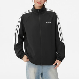Adidas/阿迪达斯正品新款女士运动保暖经典拉链跑步外套KQ5370