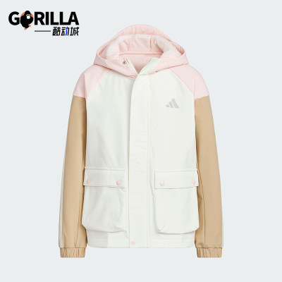 Adidas/阿迪达斯正品WOVEN JACKET儿童连帽保暖休闲外套KS0651