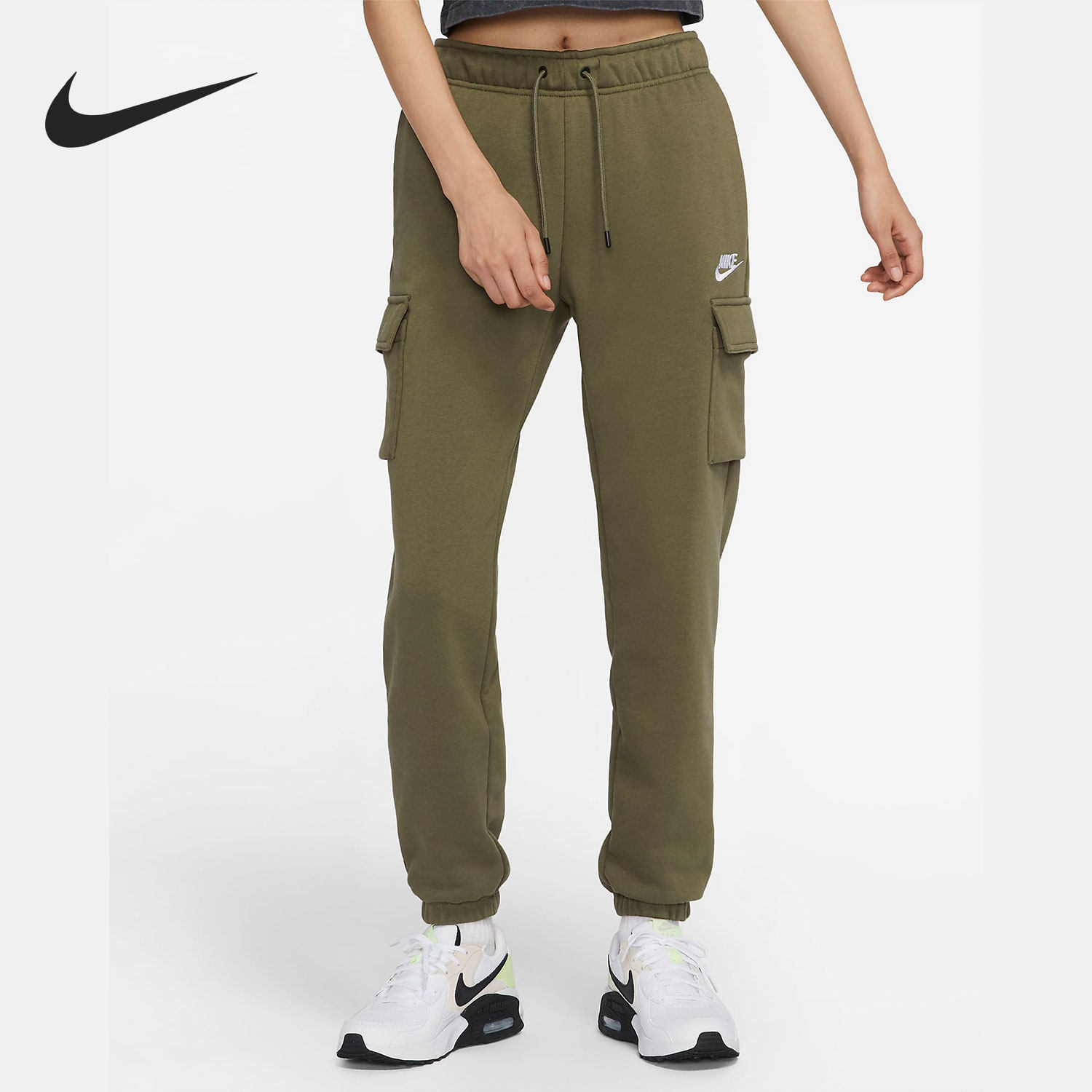 Nike/耐克正品新款女子运动宽松保暖针织长裤DD8714-222