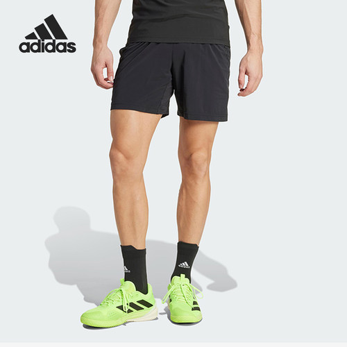 Adidas/阿迪达斯正品2025男士训练网球梭织弹力运动短裤JN3720