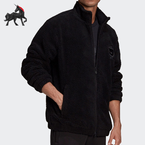 Adidas/阿迪达斯正品三叶草男士立领保暖摇粒绒运动外套H32150
