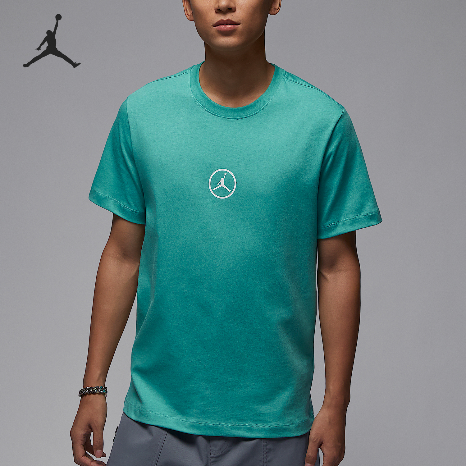 Nike/耐克正品JORDAN男士简约低调针织经典休闲短袖HJ2339-392