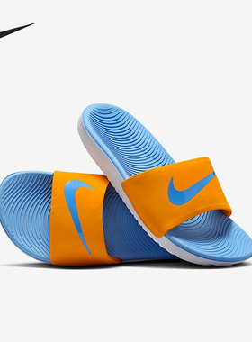 Nike/耐克正品2025儿童运动休闲简约一字沙滩拖鞋FJ8812-801
