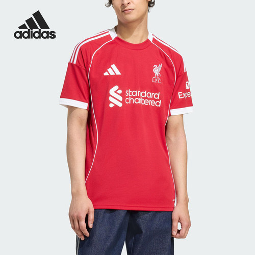 Adidas/阿迪达斯正品LIVERPOOL男士训练足球运动透气球衣JV6423