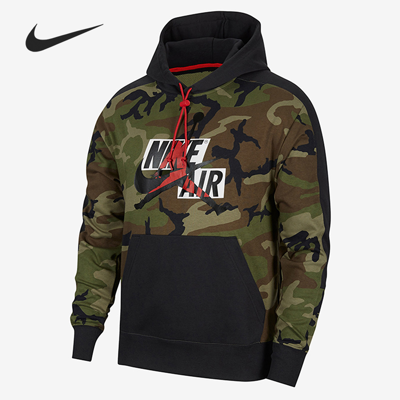 NIKE/耐克正品JUMPMAN CLASSICS CAMO男子针织套头衫卫衣 CU2902