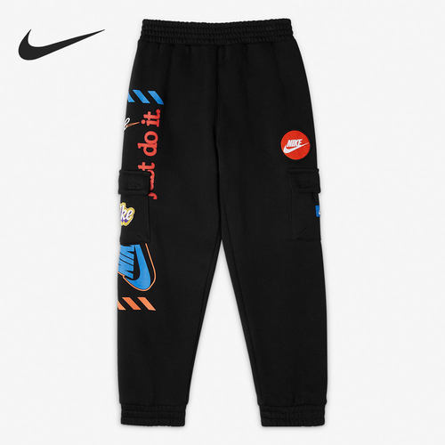 Nike/耐克正品休闲小童时尚透气潮流运动束口长裤 DQ3891-091