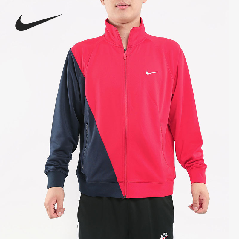 Nike/耐克正品男装黑白拼色拉链运动休闲立领夹克外套BV5288-010