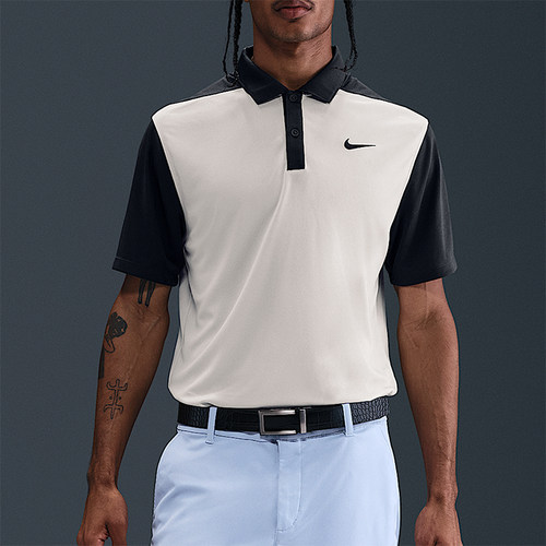 Nike/耐克正品Dri-FIT男士休闲拼接透气运动针织POLO衫HM5638-104