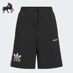 三叶草儿童运动简约休闲短裤 JM7298 阿迪达斯正品 Adidas