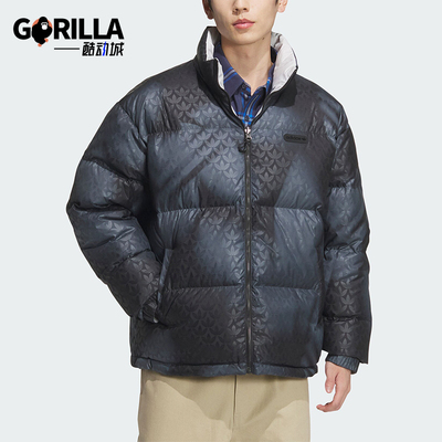 阿迪达斯男士双面穿羽绒服