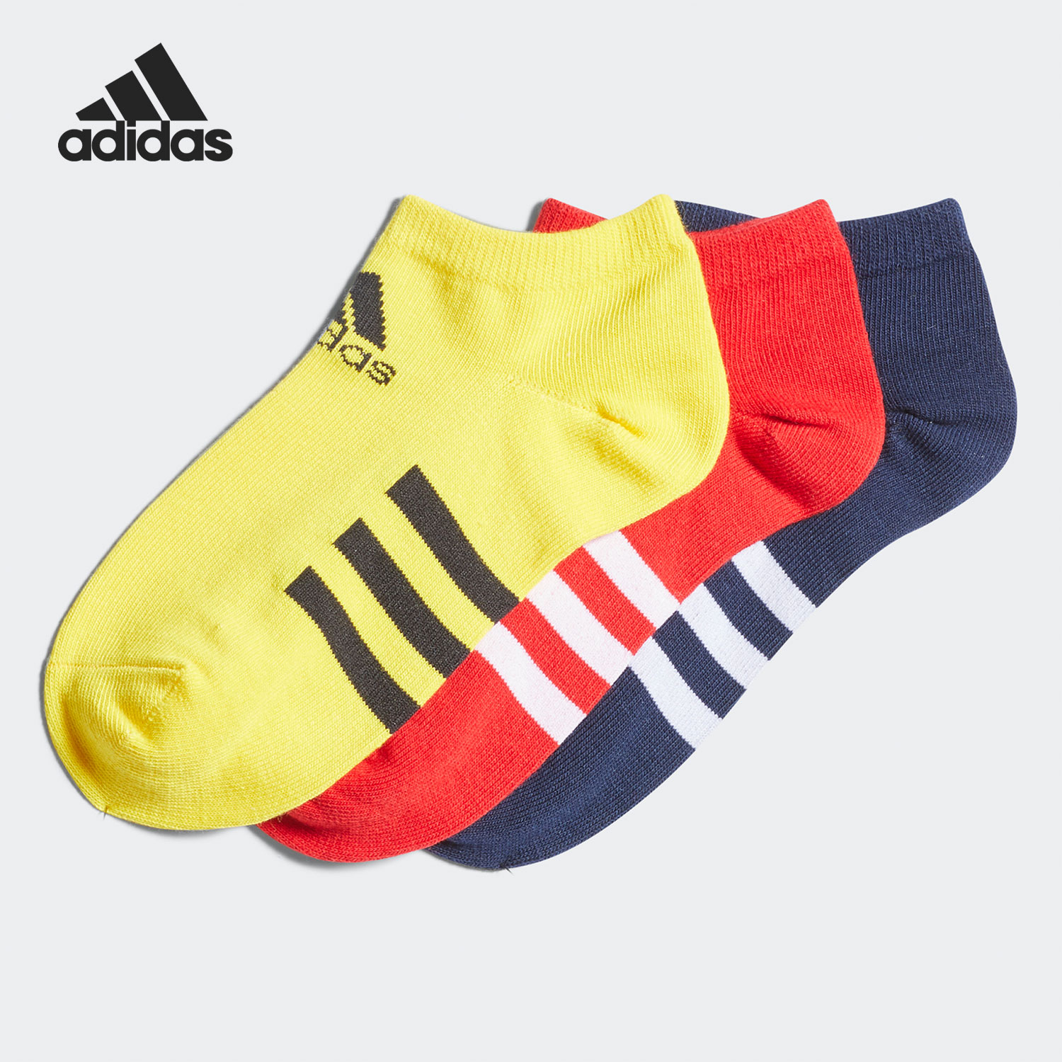 Adidas/阿迪达斯正品新款儿童短筒无袜休闲运动袜 GL8574