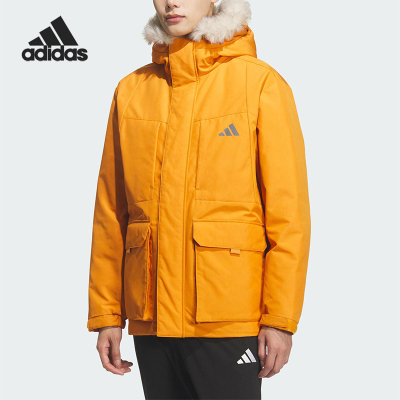 Adidas/阿迪达斯正品2025男女连帽宽松保暖户外运动羽绒服KQ5512