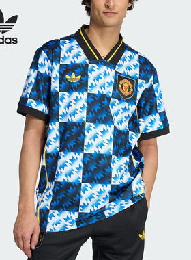 Adidas/阿迪达斯正品三叶草男士刺绣曼联足球宽松运动T恤JN2813