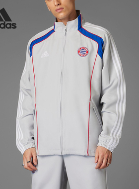 Adidas/阿迪达斯正品2025男士足球训练运动休闲立领外套JF0592