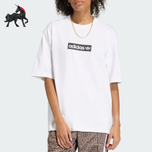 Adidas/阿迪达斯正品女士休闲运动透气时尚舒适短袖T恤KD8812