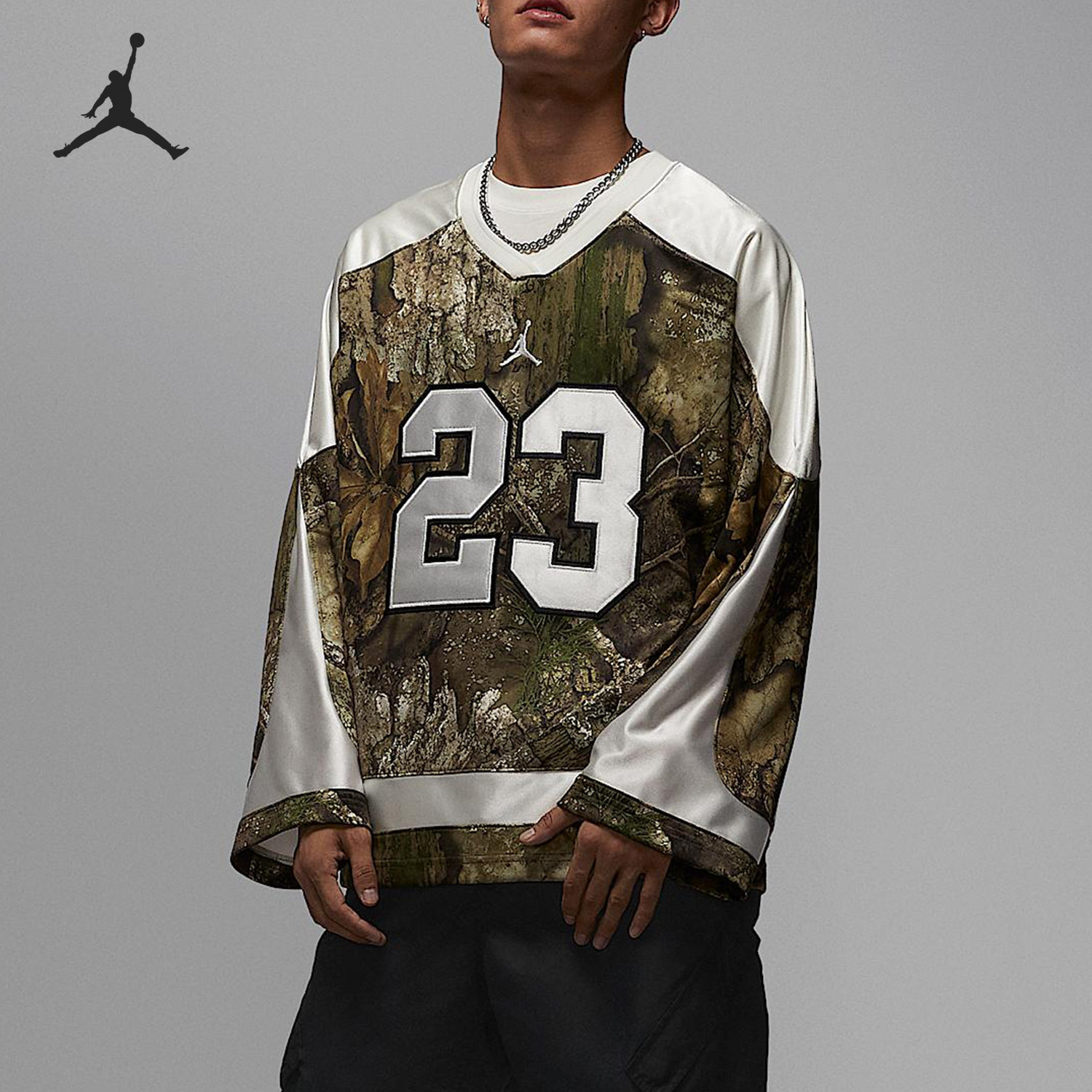 Nike/耐克官方正品JORDAN男士圆领套头宽松冰球球衣IB3965-222