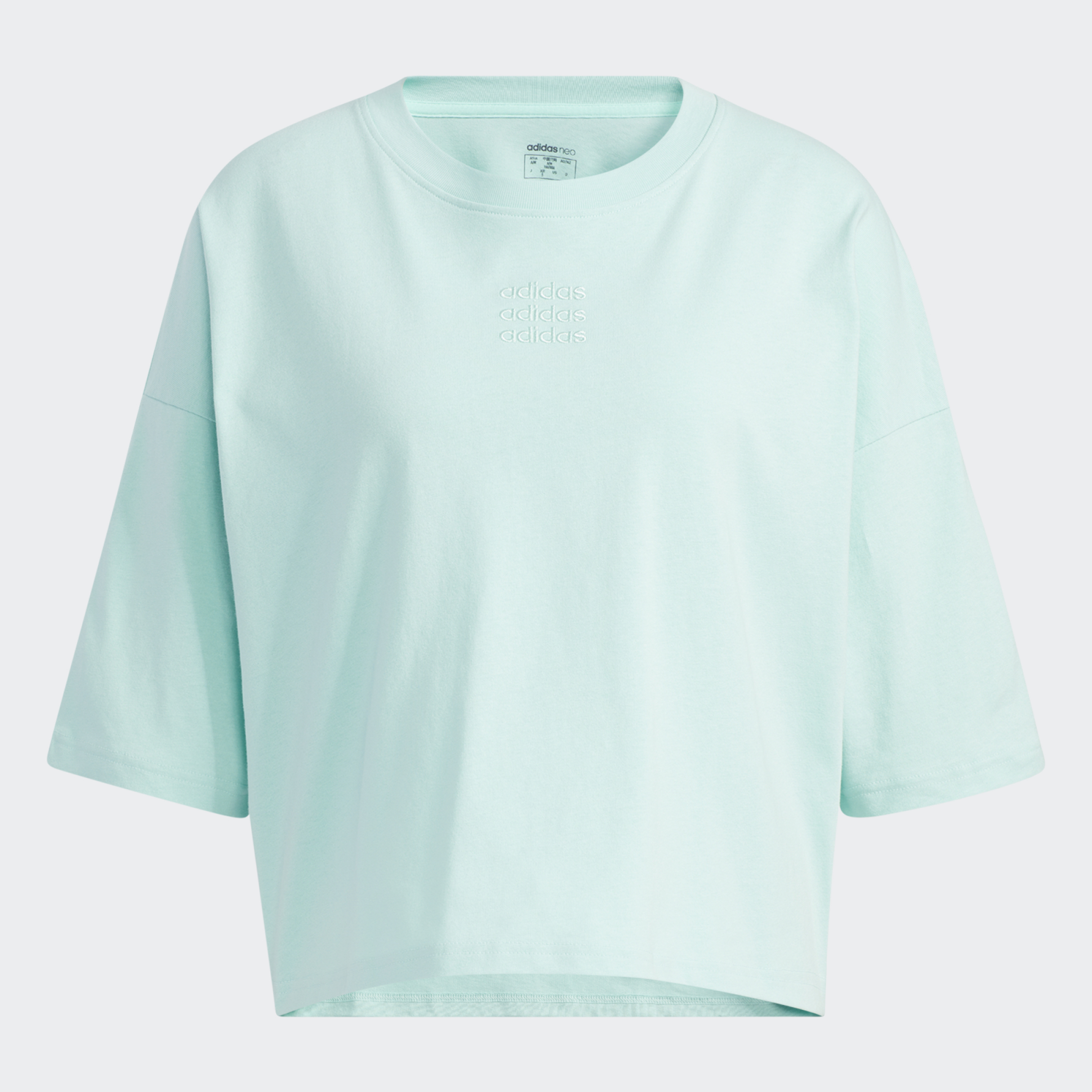 Adidas/阿迪达斯正品NEO T恤夏运动休闲女子背面大logo短袖GP5430