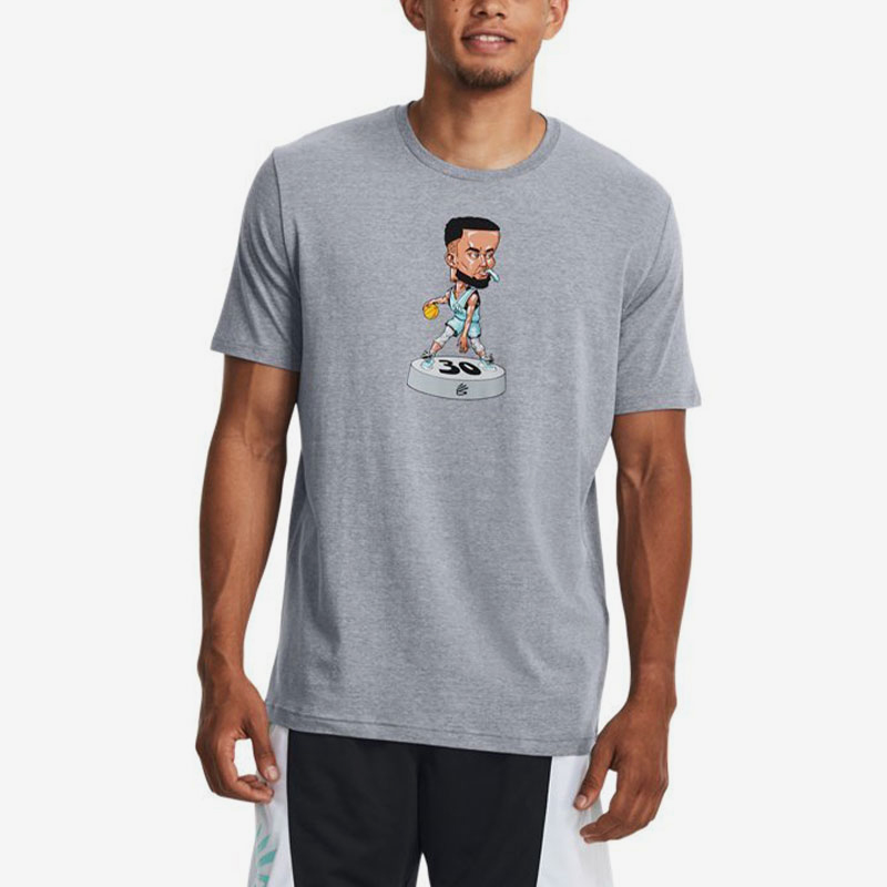 UA/安德玛正品BASKETBALL男子宽松透气运动短袖T恤1379859-035