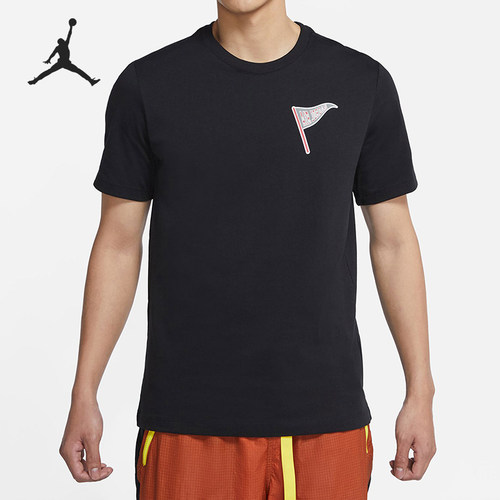 Nike/耐克正品JORDAN新款男黑色亲肤合身经典短袖T恤DQ6075-010