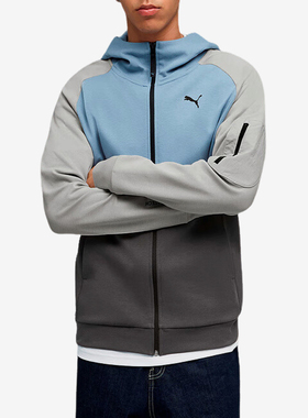 Puma/彪马官方正品TECH FZ Hoodie男士拼接运动长袖外套690962-34