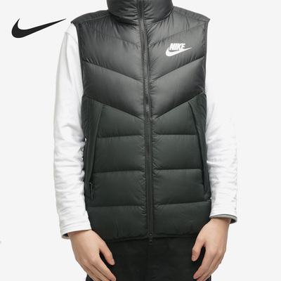 耐克男子冬季保暖立领羽绒马甲