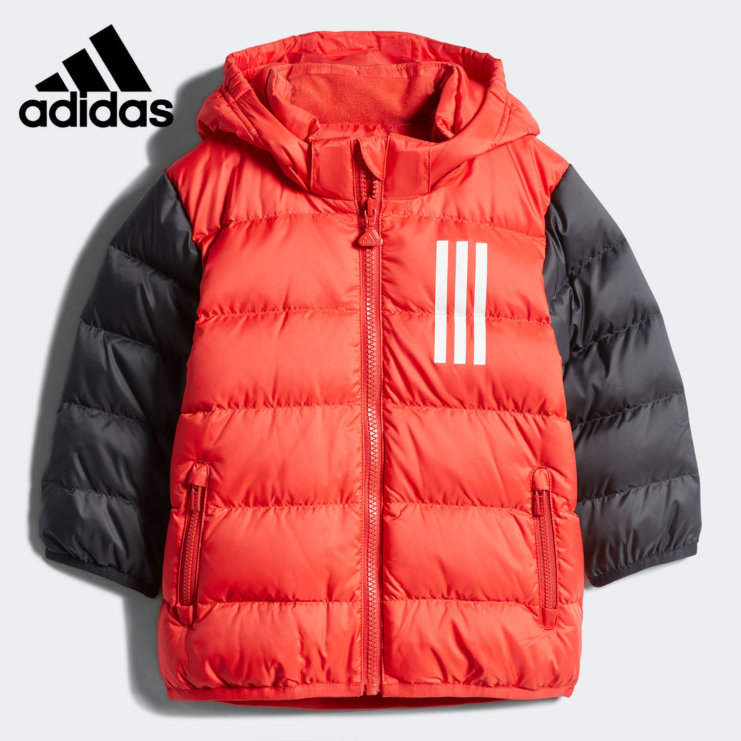 Adidas/阿迪达斯正品婴幼童冬季训练运动连帽羽绒服 EH4130