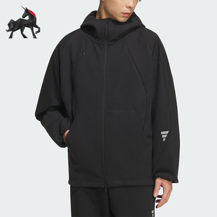 HD男士 Adidas 运动连帽宽松外套KC6076 SWT 阿迪达斯正品 FUSTL