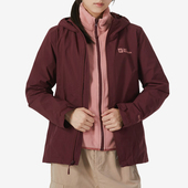 潮流女士三合一冲锋衣5031991 狼爪正品 2866 wolfskin Jack