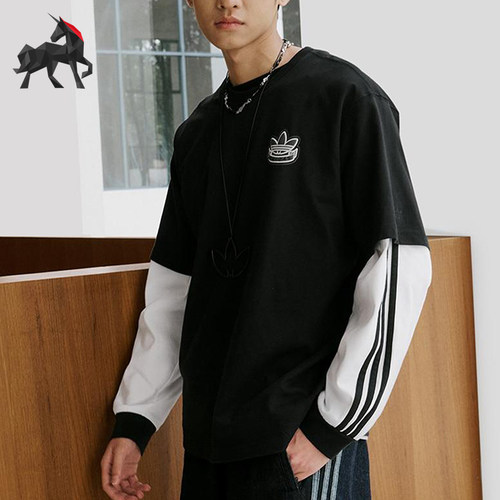 Adidas/阿迪达斯正品三叶草男女圆领简约经典运动短袖T恤KC3107